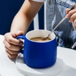 500ml Ceramic Mug Gift Package Blue Coffee Cup Creative design Splash ink Breakfast Oatmeal Cup Festival Gift Porcelain Mug 1