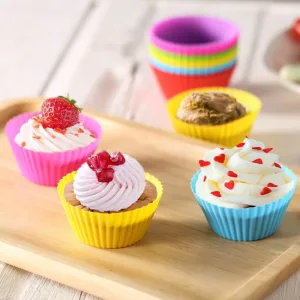 1/6/12/18/24pcs Silicone Cupcake Baking Cups Reusable Non-stickMuffin Cupcake Liners Holders Set For Party Halloween Christmas 2