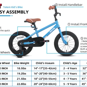 US warehouse JOYSTAR Kids Bike for Boys Girls Ages 2-9 Years Old, 12 14 16 18 Inch BMX Style Kid's Bicycles with Training Wheels 5