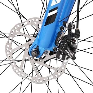 Hiland 26 Inch Mountain Bike,Full-Suspension 21 Speeds Drivetrain with Disc-Brake MTB Bicycle,for Men Mens Women Bike