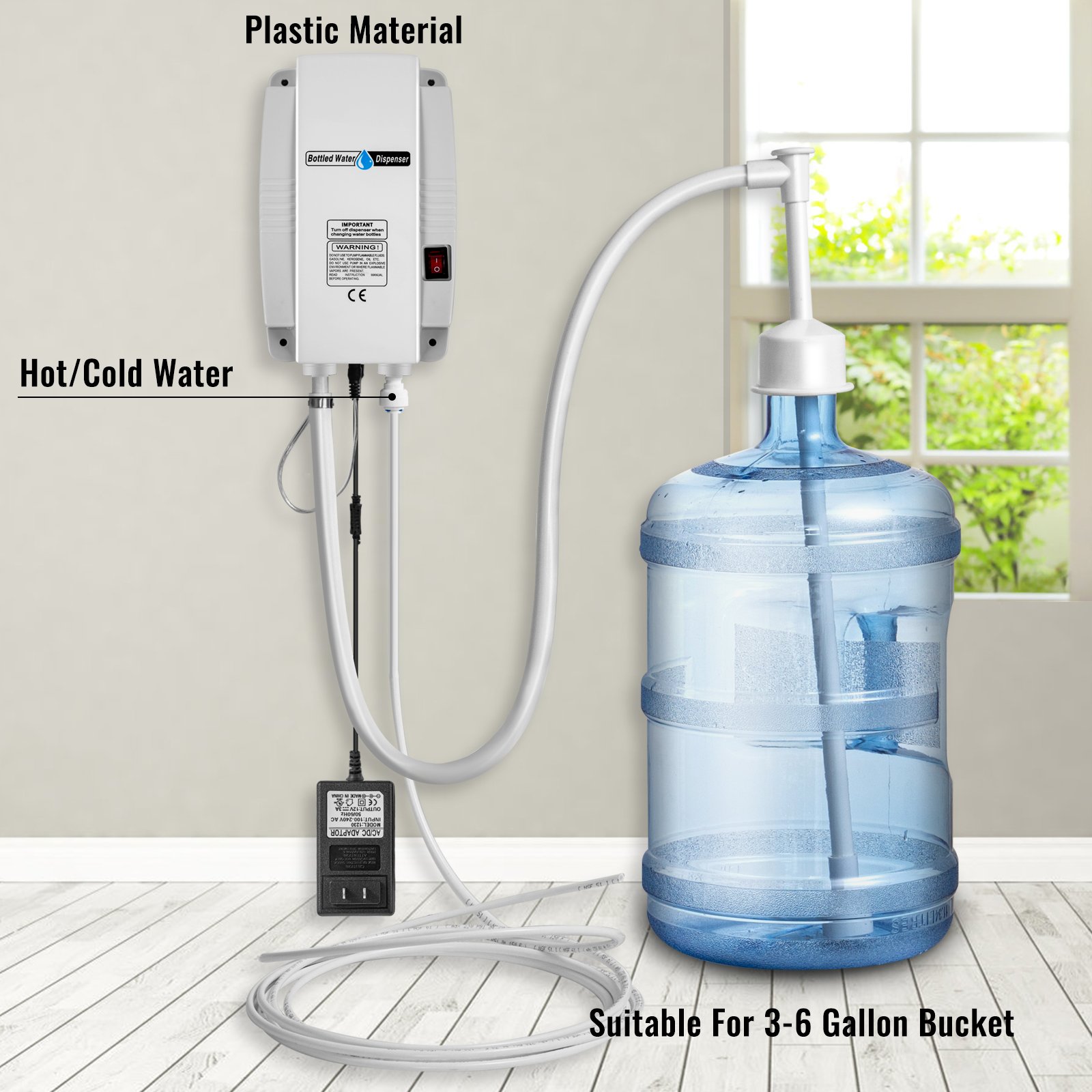 VEVOR Bottled Water Dispenser Pump System High Flow Bottled Water Pump with Single Inlet for Coffee/Tea Machines, Ice Makers