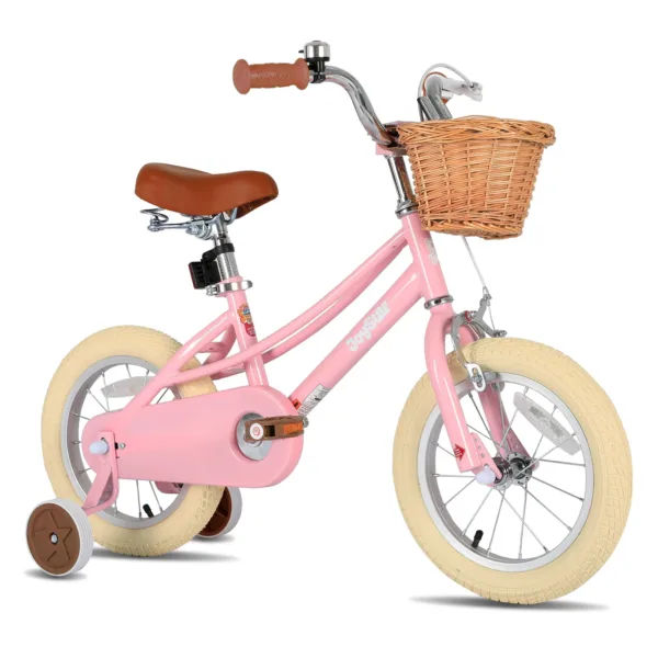 US warehouse JOYSTAR Girls Bike for 2-12 Toddlers & Kids, 12" 14" 16" 20" with Training Wheels, Basket & Kickstand, Retro Style 9