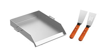 VEVOR Stainless Steel Griddle,18X16 In Universal Flat Top Rectangular Plate, BBQ Charcoal/Gas Grill for Camping,Tailgatin ,Party