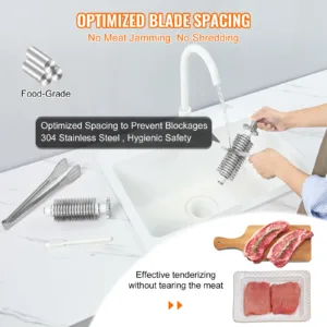 VEVOR Commercial Meat Tenderizer, Heavy Duty Stainless Steel Kitchen Tool,450W Electric Meat Tenderizer Machine for Beef,Chicken 3