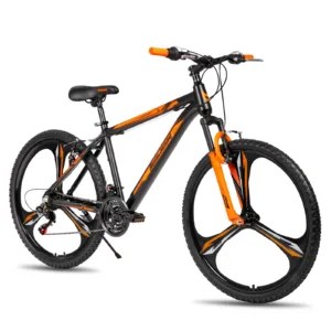 HILAND 26 Zoll Mountainbike für Herren und Damen, 3/6 Speichenrad, 21 Speed Hinterrad, Aluminiumrahmen mit Vorderradaufhängung 1