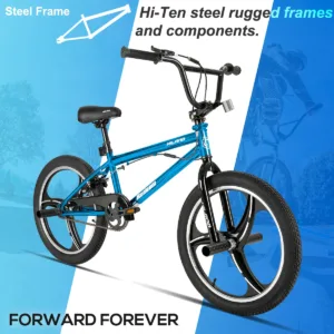 Hiland 20 Inch Kids BMX Bike for Boys Girls Ages 5-12, 360 Degree Rotor Freestyle, 4 Pegs Single Speed Kid’s BMX Bicycle 2