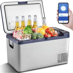 12 Volt Car Refrigerator, 27 Quart (25L) Car Fridge Portable Freezer (-4℉-68℉), 12/24V DC & 100V-240V AC, WIFI APP Control 1