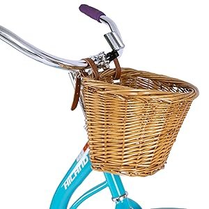 Hiland 26 Inch Beach Bike for Women, Single Speed Commuter Bicycle with Basket and Rear Cargo, Multiple Colors City Bike