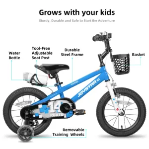 JOYSTAR Children's Bicycle for Boys Girls Age 3-12 Years, Kids' Bicycles with Light Up Training Wheels, Multiple Colors 2