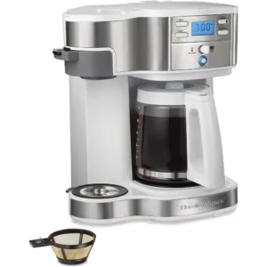 Glass Carafe Espresso Coffee Maker 2-Way 12 Cup Programmable Drip Coffee Maker & Single Serve Machine Auto Pause and Pour Home 1