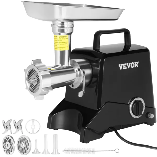 VEVOR Electric Industrial Meat Grinder 419 Lb/H 575W（1100W MAX) w/ 2 Blade 3 Grinding Plates Sausage Maker for Home Commercial 1