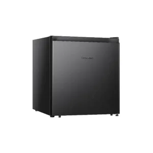 1.6 Cu. ft. Single Door Mini Fridge, Black, 17.52" Width, Adjustable thermostatic control, Reversible door 1