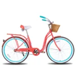 Hiland 26 Inch Beach Bike for Women, Single Speed Commuter Bicycle with Basket and Rear Cargo, Multiple Colors City Bike 7