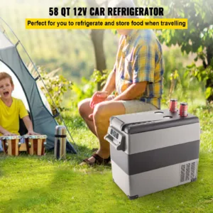 VEVOR 22L 35L 45L 55L Car Refrigerator Mini Fridge Freezer Portable Compressor Cooler 12/24V DC 110-240V Ice Box for Camping 2