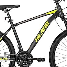 Hiland 26 Inch Mountain Bike Shimano 21 Speed MTB with Suspension Fork，Dual-Disc Brake,Fenders Urban Commuter City Bicycle