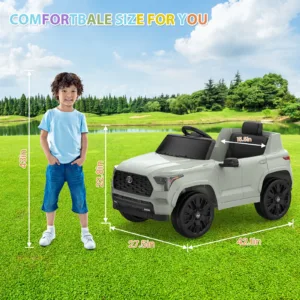 12V Battery Powered Kids Electric Vehicles, Licensed Toyota Kid Cars, Ride on Toys with Remote Control,LED Lights Music,3 Speeds 6