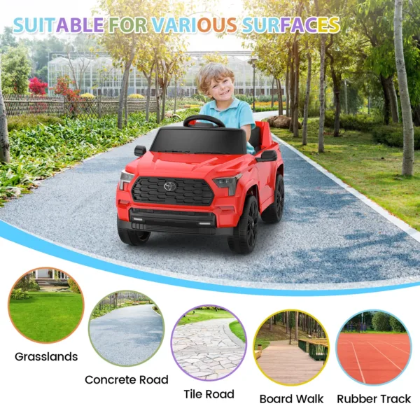 12V Battery Powered Kids Electric Vehicles, Licensed Toyota Kid Cars, Ride on Toys with Remote Control,LED Lights Music,3 Speeds 4