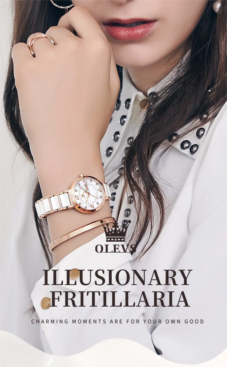 OLEVS Women's Wristwatch Luxury Brand Watch for Women Elegant Bracelet Waterproof Fashion Quartz Ladies Watches Reloj Para Mujer