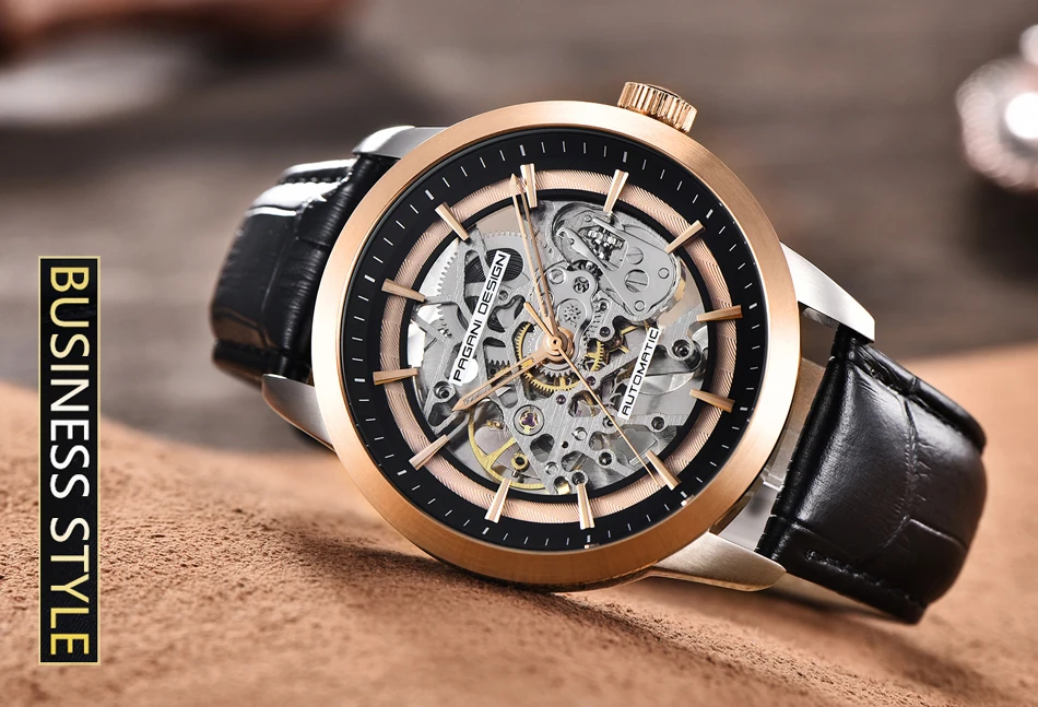 2023 PAGANI DESIGN New Men's Luxury Automatic Mechanical Watch Stainless Steel Waterproof Sports Leather Watch Relogio Masculino