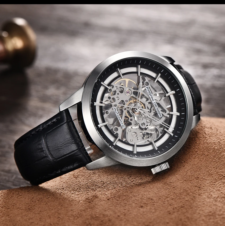 2023 PAGANI DESIGN New Men's Luxury Automatic Mechanical Watch Stainless Steel Waterproof Sports Leather Watch Relogio Masculino