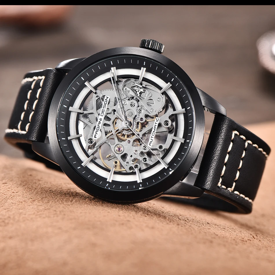 2023 PAGANI DESIGN New Men's Luxury Automatic Mechanical Watch Stainless Steel Waterproof Sports Leather Watch Relogio Masculino