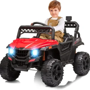 12V Kids Ride On Car Truck w/Parent Remote Control, Spring Suspension, LED Lights, AUX Port, Music, no Tent 1