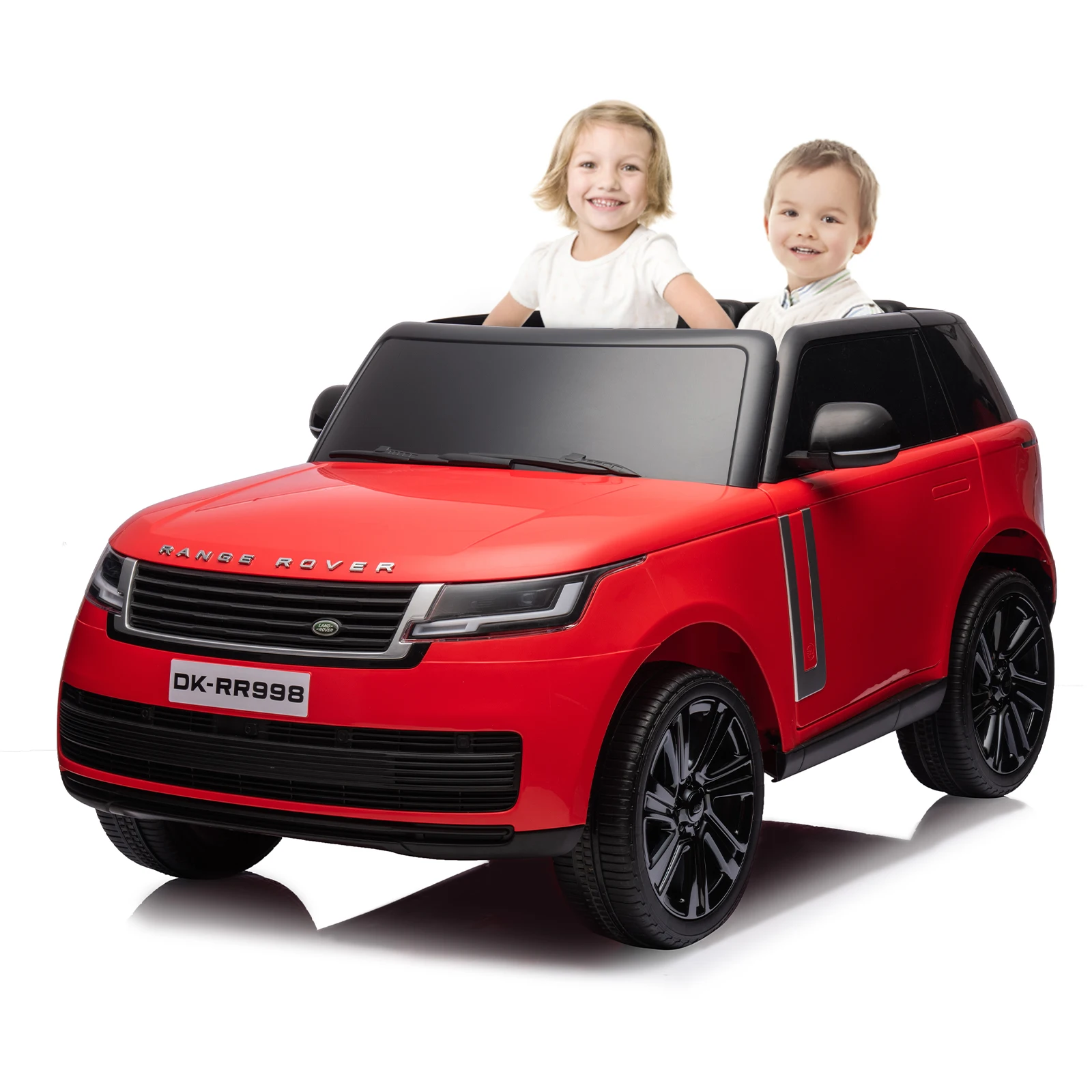 24V Officially Licensed Land Rover Ride On Car, 2-Seater w/Parent Remote Control,Wireless Music,LED Lights,Electric Car for Kids