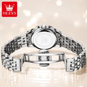 OLEVS Original Waterproof Men's Watches Digital Mirror Quartz Watch for Man Luminous Stainless Steel Wristwatch Male Date Week 3