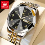 OLEVS Original Waterproof Men's Watches Digital Mirror Quartz Watch for Man Luminous Stainless Steel Wristwatch Male Date Week 11