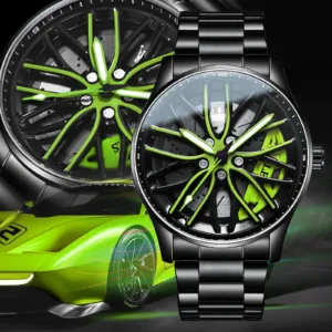 OLEVS Wheel Men's Luxury Watch Waterproof Rotary Sport Car Rim Man Watch High Quality Fashion Best Selling Quartz Men's Watches 2