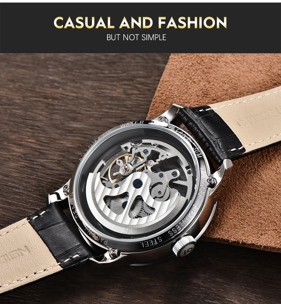 2023 PAGANI DESIGN New Men's Luxury Automatic Mechanical Watch Stainless Steel Waterproof Sports Leather Watch Relogio Masculino