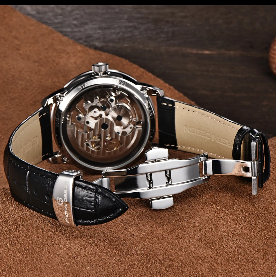 2023 PAGANI DESIGN New Men's Luxury Automatic Mechanical Watch Stainless Steel Waterproof Sports Leather Watch Relogio Masculino