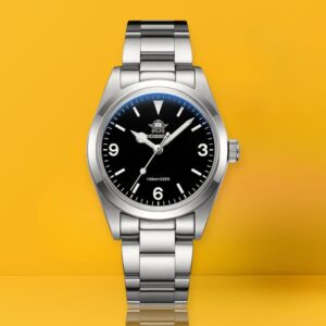 ADDIESDIVE Men’s Luxury Stainless Steel Quartz Watch – Sapphire Glass & 100m Waterproof