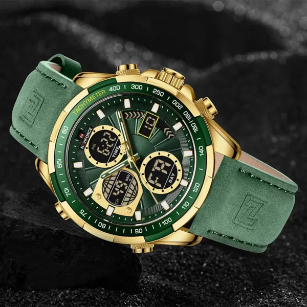 New NAVIFORCE Watches for Men Leather Mens Military Sport Waterproof Watch Quartz WristWatch Chronograph Male Clock 3