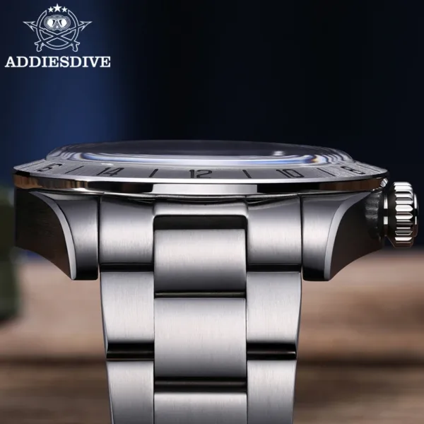 ADDIESDIVE Top Brand 39mm Quartz GMT Watches 20Bar Waterproof Luminous Bubble Mirror Sport Glass Watch for Men Relogio Masculino 4