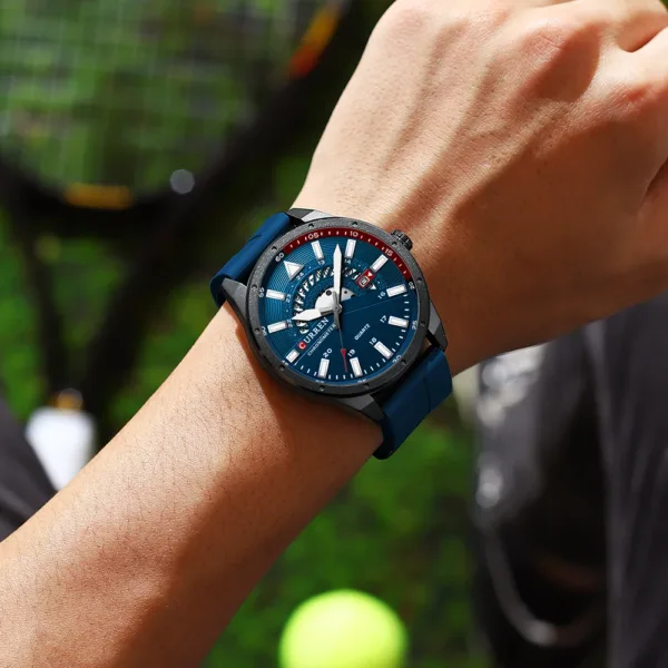 CURREN Men Watches Waterproof Luminous Top Brand Luxury Leather Casual Sports Quartz Wristwatch Military Man Watch For Men 3