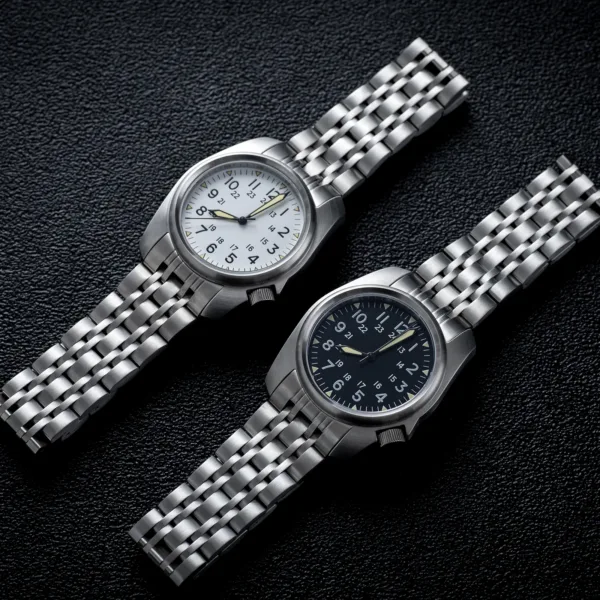Sapphire Crystal Men Watches Japan movement waterproof 5Bar Swimming Luxury Business Stainless Steel vintage Pilot Men watch 5