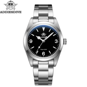 ADDIESDIVE Men’s Luxury Stainless Steel Quartz Watch – Sapphire Glass & 100m Waterproof 1