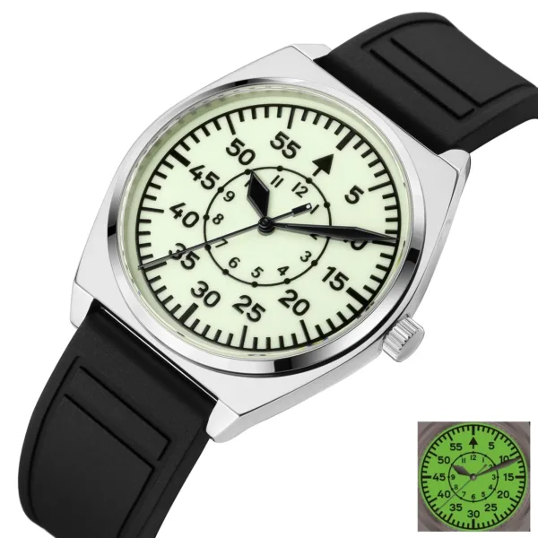 Vh31 Men Watches Sapphire Crystal Luminous Dial waterproof 5Bar 316L Stainless Steel vintage Pilot Beat Quartz Men watch 2025New 6