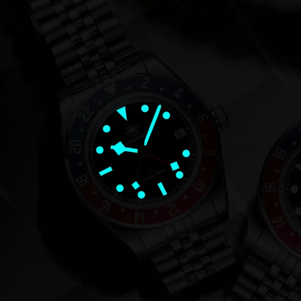 ADDIESDIVE Luxury GMT515-24H Men's Watch Diver 200m Bubble Mirror Glass BGW9 Super Luminous Stainless Steel Men's Analog Watches 6