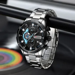 Curren Men’s Watches Top Brand Luxury Chronograph Quartz Men Watch Waterproof Sport Wrist Watch Men Stainless Steel Male Clock 3