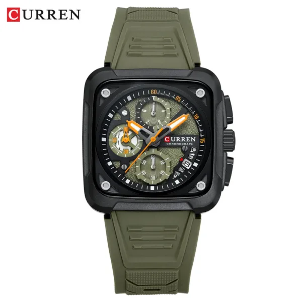 Sport Watch Silicone Strap Chronograph Men Quartz Military Watch Waterproof Wrist Watches Relogio Masculino Man Clock 2