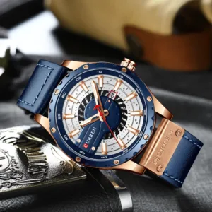 CURREN Fashion Mens Watches Waterproof Top Brand Luxury Calendar Male Watch men Leather Sport Military Wristwatch Dropship 6