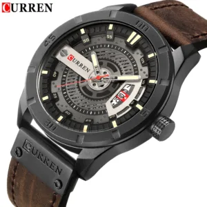 Luxury Watch Brand CURREN Men Military Sports Watches Men's Quartz Date Clock Man Casual Leather Wrist Watch Relogio Masculino 1