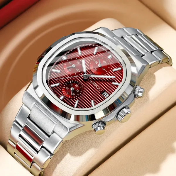CRRJU Luxury Man Watch Business Waterproof Male Clock Luminous Date Stainless Steel Square Quartz Men Watch reloj hombre 2024 1