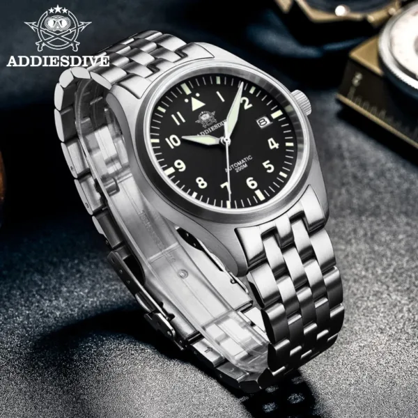 ADDIESDIVE Watches For Men Luxury Business Leisure Automatic Mechanical Men's Watch Fluorescent Waterproof NH35A 316L Stainless 3