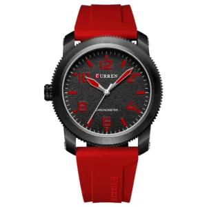 CURREN Fashion Simple Men's Watches with Big Numeral Dial Business Gentleman Quartz Wristwatch with Silicone Strap 3