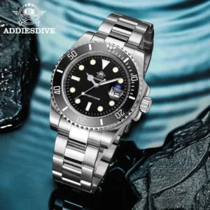 ADDIESDIVE Stainless Steel Watch Men's European and American Business Leisure Quartz Watch Waterproof Outdoor Sports Watch 1