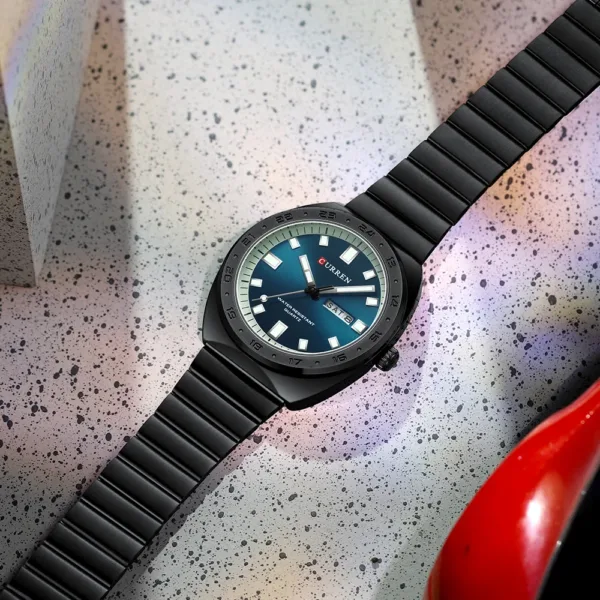 CURREN NEW Luxury Watch Business Waterproof Male Clock Luminous Date Stainless Steel Square Quartz Men Watch reloj hombre 6
