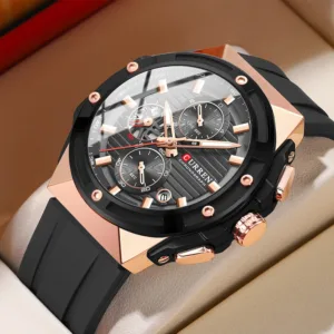 CURREN Top Brand Big Dial Chronograph Quartz Watch Men Sports Watches Military Male Wrist Watch Clock relogio masculino 1